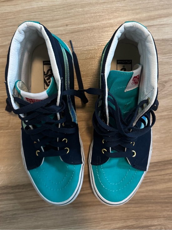Vans Shoes - Vans womens High-Top Sneakers in Teal and Navy Blue